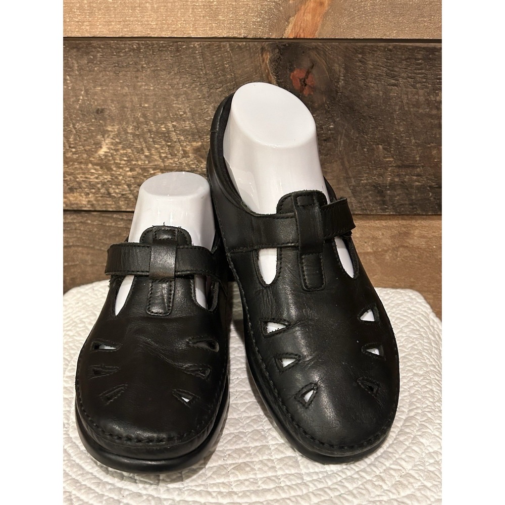 SAS Roamer Womens 8.5 Black Leather Fisherman Sandal Tripad Comfort Shoes